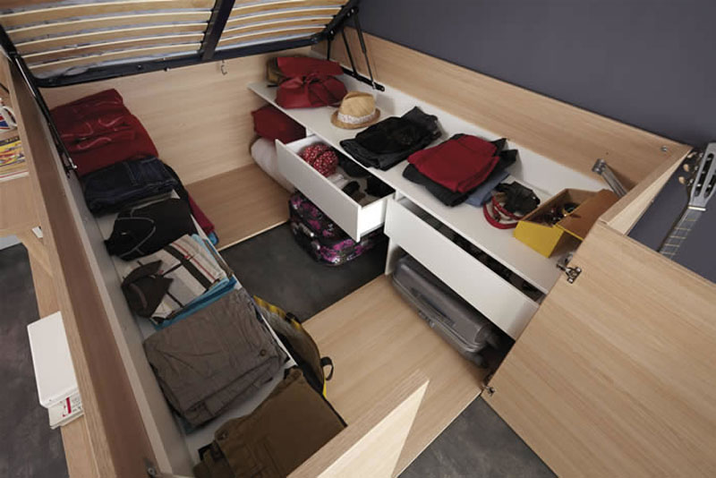 double cabin bed with storage