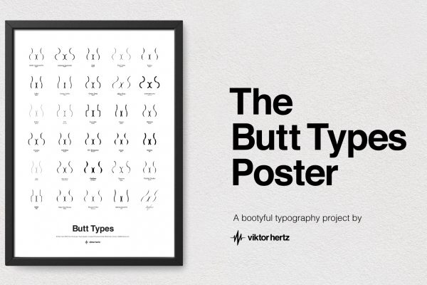 The Butt Types Poster by Viktor Hertz