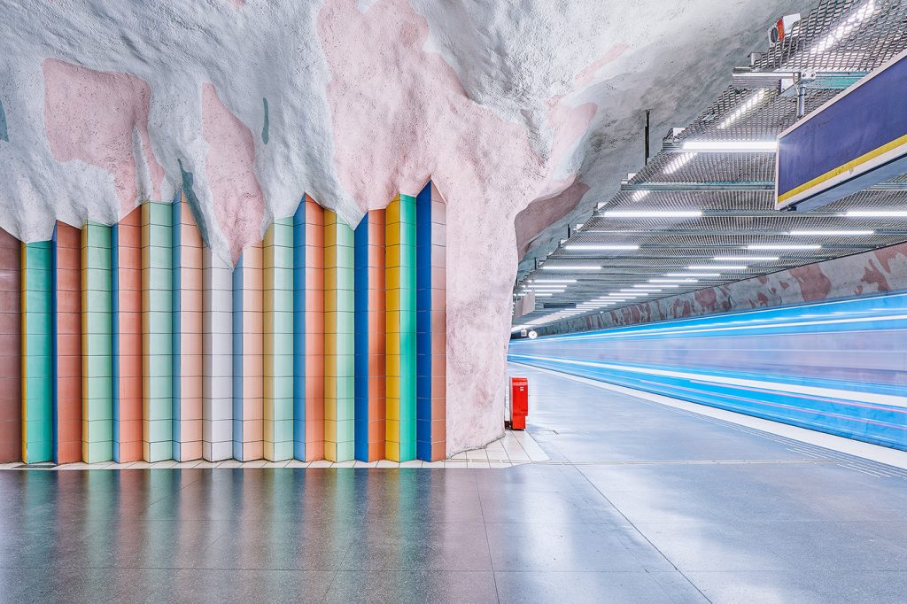 Stockholm metro stations by David Altrath